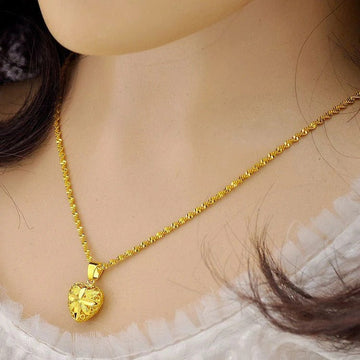 24k Gold Heart Shape Necklace